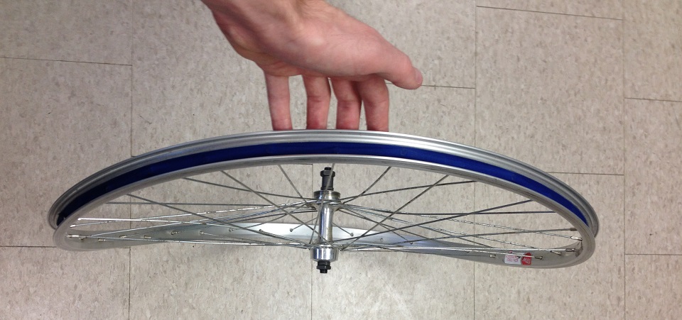 buckled bicycle wheel